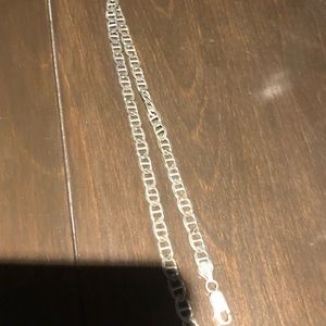 Silver necklace and bracelet in stone